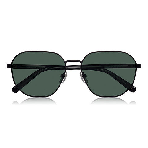 OWNDAYS | SUN Black Full Rim Polygon left side