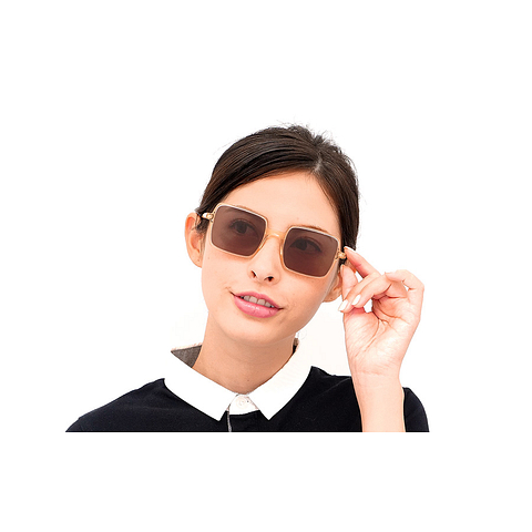 OWNDAYS | SUN Clear Brown Full Rim Wellington left side