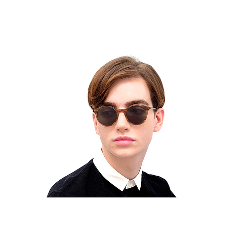 OWNDAYS | SUN Light Brown Full Rim Round left side