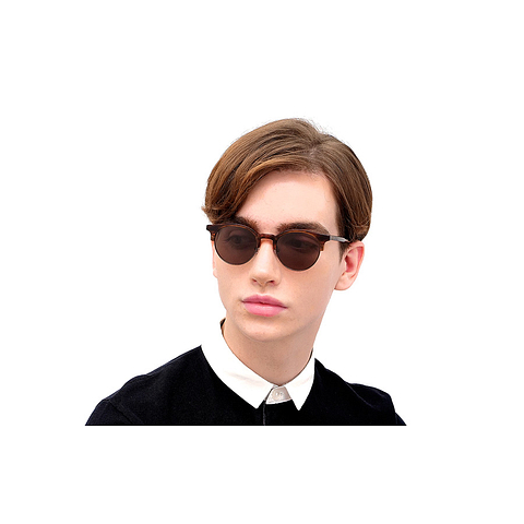 OWNDAYS | SUN Light Brown Full Rim Round left side