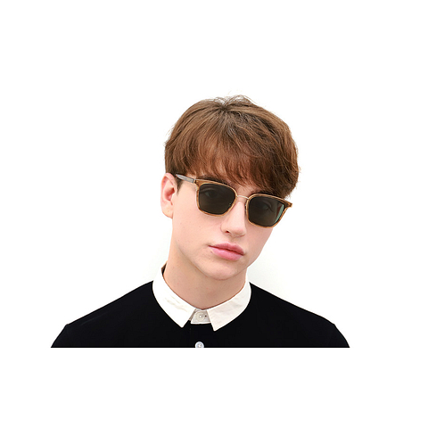 OWNDAYS | SUN Light Brown Full Rim Rectangle left side