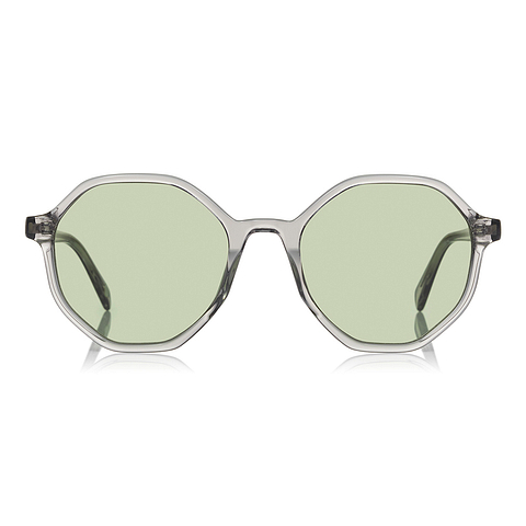 OWNDAYS | SUN Light Gray Full Rim Polygon left side