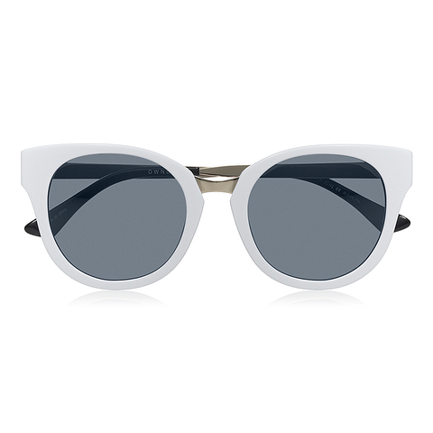 OWNDAYS White Full Rim Fox Sunglasses EUSUN230B-2A OWNDAYS