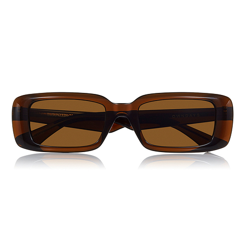OWNDAYS | SUN Light Brown Full Rim Rectangle left side