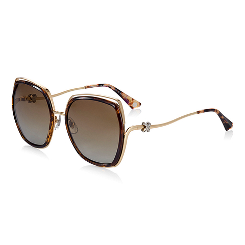 OWNDAYS | SUN Brown Demi Full Rim Polygon right side