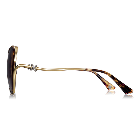OWNDAYS | SUN Brown Demi Full Rim Polygon left side