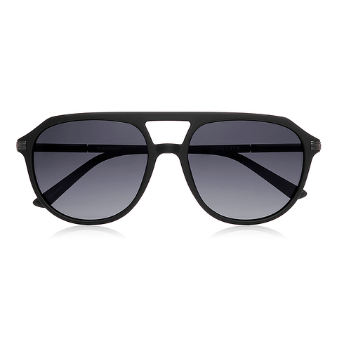 OWNDAYS | SUN Matte Black Full Rim Teardrop right side