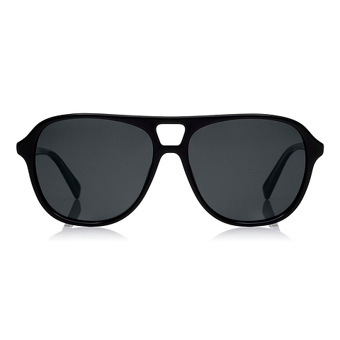 OWNDAYS | SUN Black Full Rim Teardrop left side