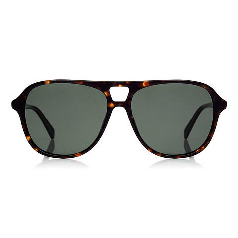 OWNDAYS | SUN Brown Demi Full Rim Teardrop left side
