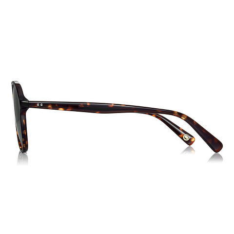 OWNDAYS | SUN Brown Demi Full Rim Teardrop left side