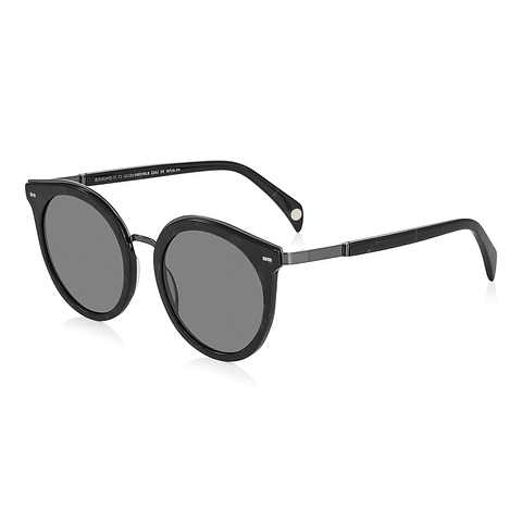 OWNDAYS | SUN Black Demi Full Rim Round right side