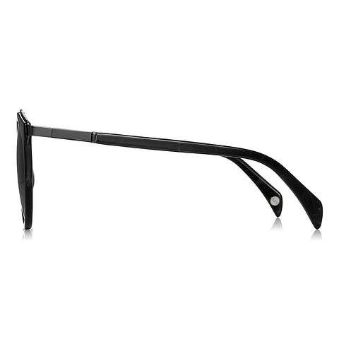 OWNDAYS | SUN Black Demi Full Rim Round left side