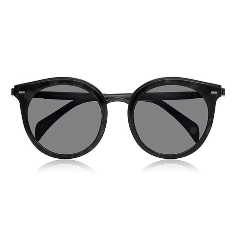 OWNDAYS | SUN Black Demi Full Rim Round right side