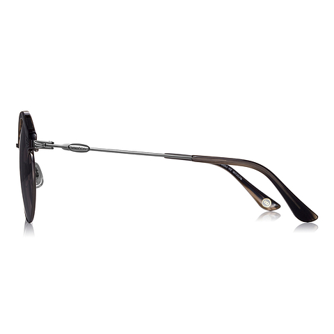 OWNDAYS | SUN Light Gray Half Rim Browline left side
