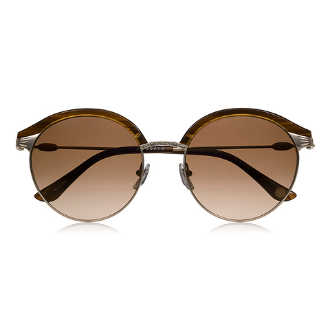 OWNDAYS | SUN Light Brown Half Rim Browline left side