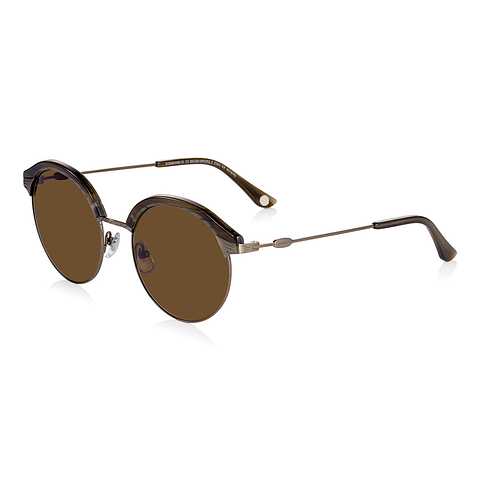OWNDAYS | SUN Dark Brown Half Rim Browline right side