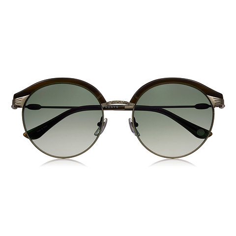 OWNDAYS | SUN Tan Brown Half Rim Browline right side