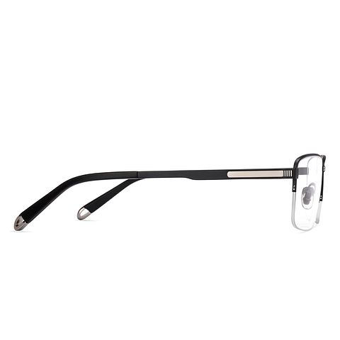 OWNDAYS Online Black Half Rim Rectangle left side