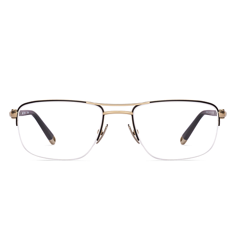 OWNDAYS Black Half Rim Rectangle right side
