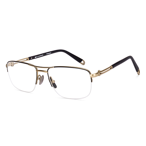 OWNDAYS Black Half Rim Rectangle right side