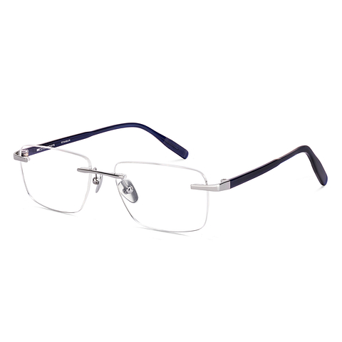 OWNDAYS Silver Rimless Rectangle left side OWNDAYS Silver Rimless Rectangle left side