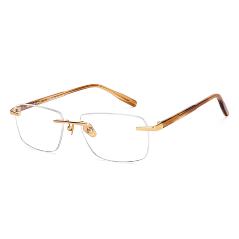 OWNDAYS Online Gold Rimless Rectangle left side OWNDAYS Online Gold Rimless Rectangle left side
