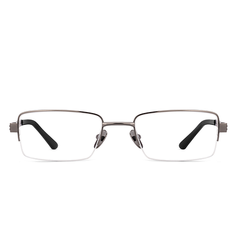OWNDAYS Mid Gunmetal Half Rim Rectangle right side OWNDAYS Mid Gunmetal Half Rim Rectangle right side