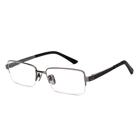 OWNDAYS Mid Gunmetal Half Rim Rectangle right side OWNDAYS Mid Gunmetal Half Rim Rectangle right side