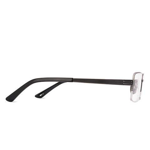 OWNDAYS Mid Gunmetal Half Rim Rectangle left side OWNDAYS Mid Gunmetal Half Rim Rectangle left side