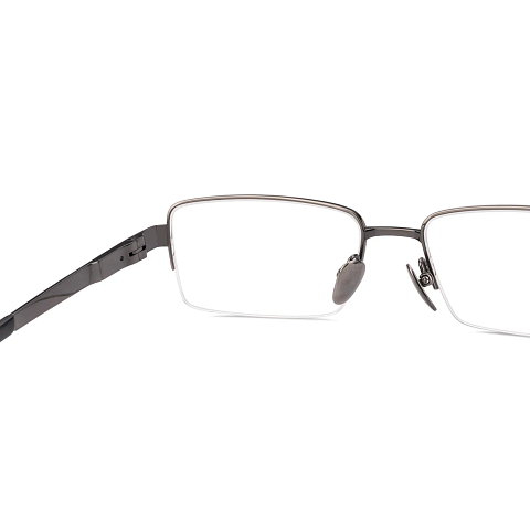 OWNDAYS Mid Gunmetal Half Rim Rectangle right side OWNDAYS Mid Gunmetal Half Rim Rectangle right side