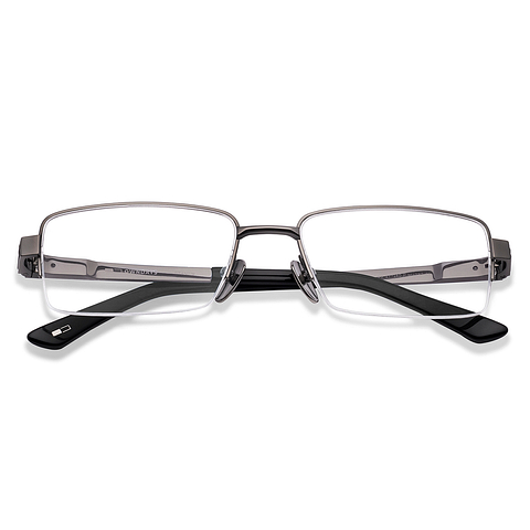 OWNDAYS Mid Gunmetal Half Rim Rectangle left side OWNDAYS Mid Gunmetal Half Rim Rectangle left side