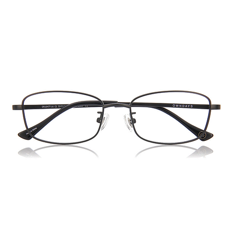 OWNDAYS | ESSENTIAL Black Full Rim Rectangle right side