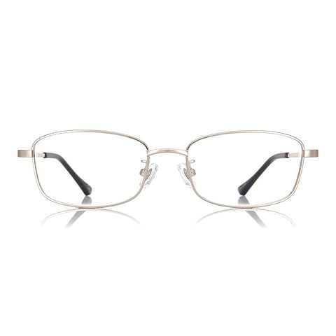 OWNDAYS | ESSENTIAL Silver Full Rim Rectangle left side