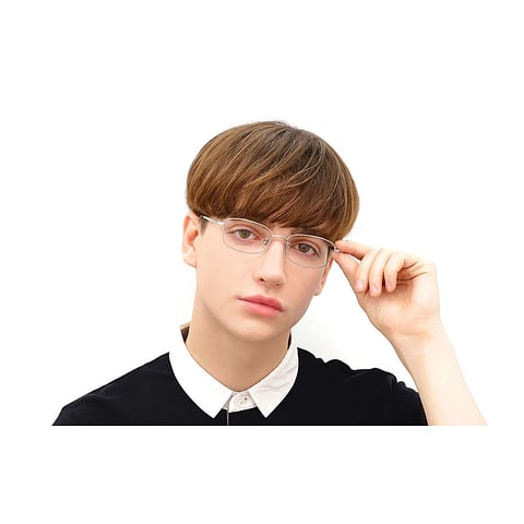 OWNDAYS | ESSENTIAL Silver Full Rim Rectangle left side