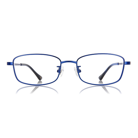 OWNDAYS | ESSENTIAL Navy Blue Full Rim Rectangle left side