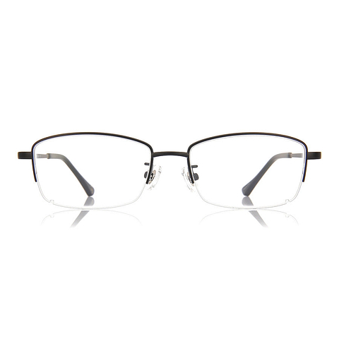 OWNDAYS | ESSENTIAL Black Full Rim Rectangle left side