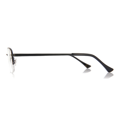 OWNDAYS | ESSENTIAL Black Full Rim Rectangle left side