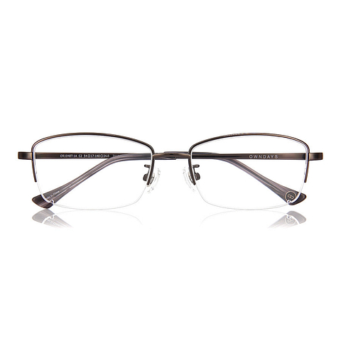 OWNDAYS | ESSENTIAL Mid Gunmetal Full Rim Rectangle right side