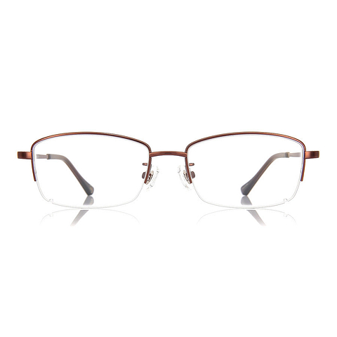 OWNDAYS | ESSENTIAL Light Brown Full Rim Rectangle left side