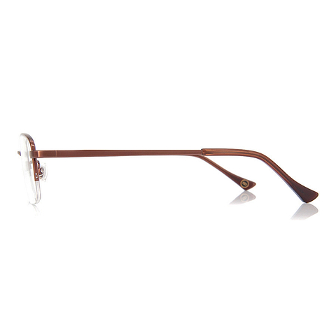 OWNDAYS | ESSENTIAL Light Brown Full Rim Rectangle left side