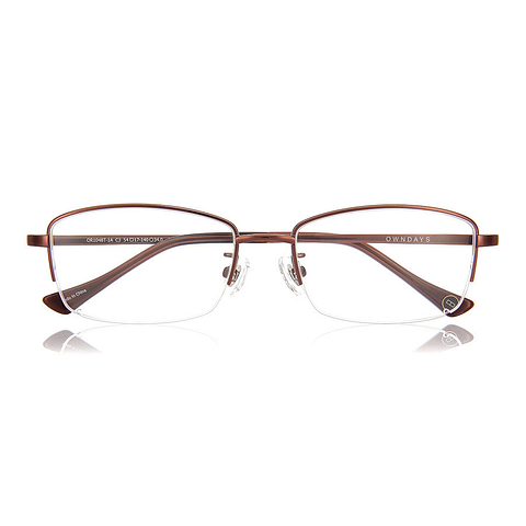 OWNDAYS | ESSENTIAL Light Brown Full Rim Rectangle right side