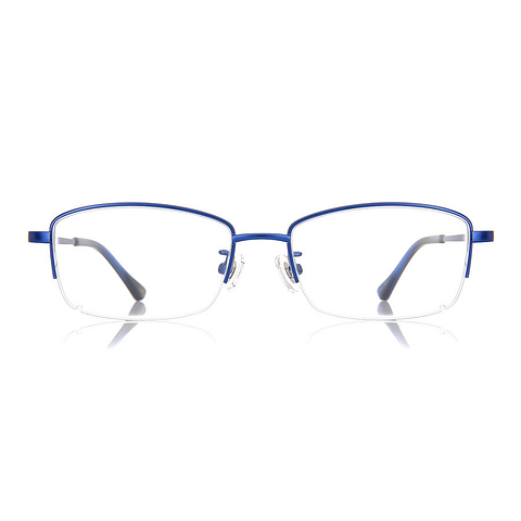 OWNDAYS | ESSENTIAL Navy Blue Full Rim Rectangle left side