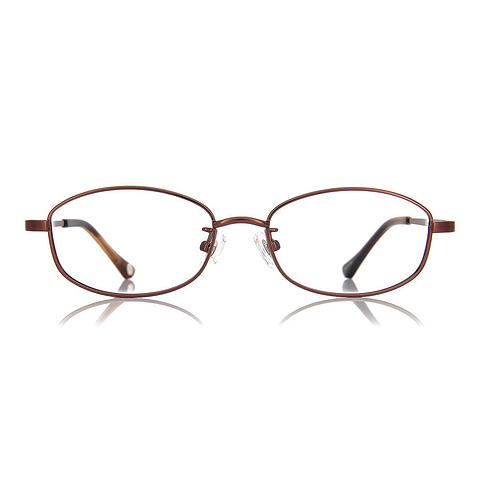 OWNDAYS | ESSENTIAL Light Brown Full Rim Barrel left side