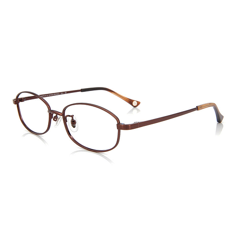 OWNDAYS | ESSENTIAL Light Brown Full Rim Barrel right side