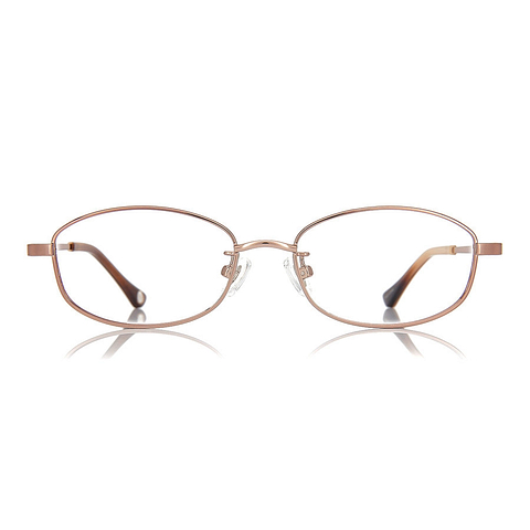 OWNDAYS | ESSENTIAL Light Brown Full Rim Barrel left side
