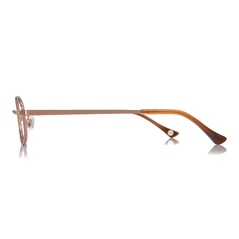 OWNDAYS | ESSENTIAL Light Brown Full Rim Barrel left side