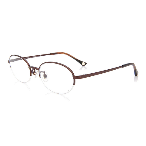OWNDAYS | ESSENTIAL Light Brown Full Rim Oval right side