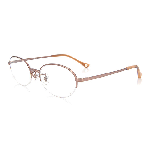 OWNDAYS | ESSENTIAL Light Brown Full Rim Oval right side
