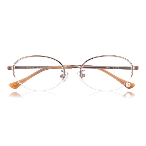 OWNDAYS | ESSENTIAL Light Brown Full Rim Oval right side