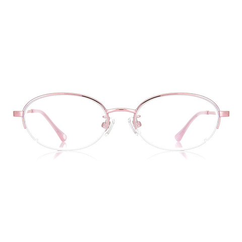 OWNDAYS | ESSENTIAL Pink Full Rim Oval left side